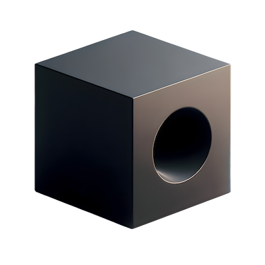 Black matte cube